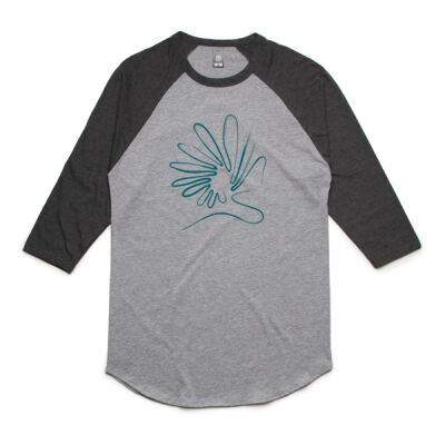 'Breathe' Baseball Tee (Green) Thumbnail